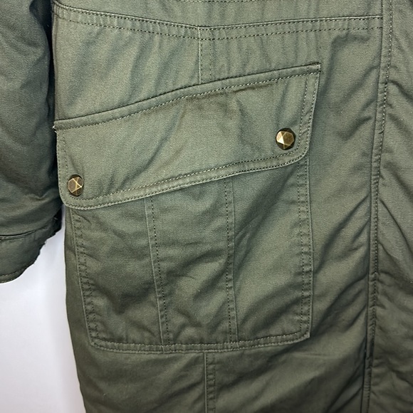Lady Von Hart olive quilted parka jacket XL - Picture 6 of 12